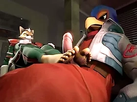 Hell-cat gives falco a footjob - starfox