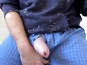 Wank at work