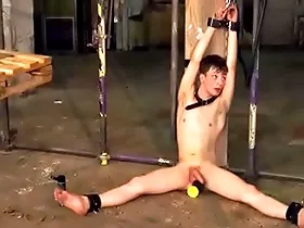 Dominant leo ocean makes bound cheerful alex faux anal ride dildo