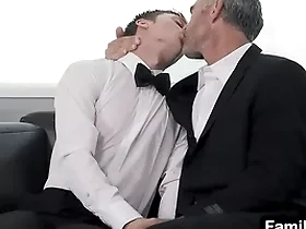 Young stepson offers his virgin hole to lickerish stepdad