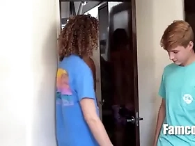 Step family threesome regarding the boat