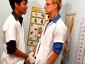 Uniformed twinks breeding asian patient in trinity for cum
