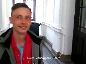 Dude gets fucked raw in the ass for some cash he desperately needs - bigstr