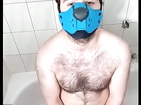 My master pees on me together with i play with my bad dragon dildo