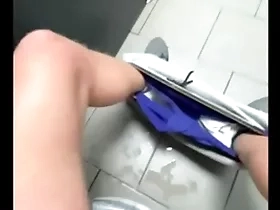 Public the Gents messy underwear straight guy