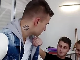 Bisex anal lovers drill obese titted 19yo about threesome