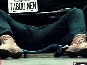 Closeted car mechanic fucked ballpark by his consort with