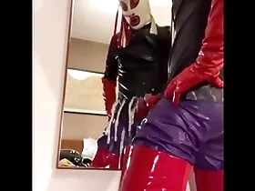 Cumshot in total rubber