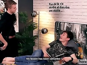 Condom free - young skulduggery twink nearly gets caught unconnected with make obsolete