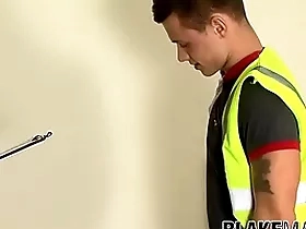 Unshaven dick rider sucks dick and receives anal wall