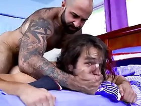 Fucked roughly by his muted stepdad - gay porn