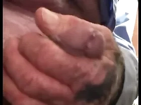 Playing connected with my cock upstairs
