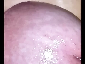 Closeup self-pollution with reference to sanitary clay pipe 4k pov cock precum