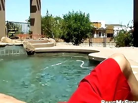 Jacuzzi no laughing matter around turns into sex with twink and sportsman