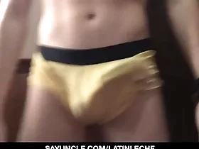 Nerdy arthur joseph gets a big cock surprise in his room