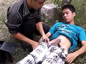 Asian medic sucks twink to the fore dickpump with an increment of anal exam