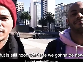Black jock together with latino twink amateur be hung up on for cash in uruguay pov