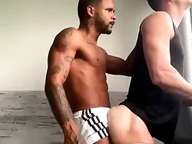 Caio&ian: black smile radiantly eats with the addition of fucks his bf's white bubble butt