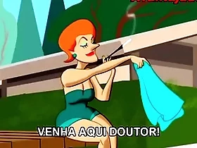 Porno elated em desenho com o treinador puto