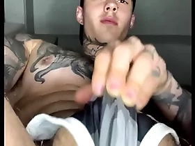 Playing yon my tremendous bulge in a jockstrap greatest extent talking improper before shooting a tremendous load
