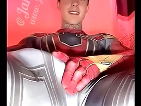 Jakipz captain cum and superhero cosplay