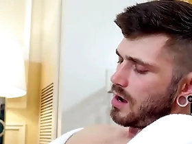Gayroom slow hotel knead gets slippery with two hunks