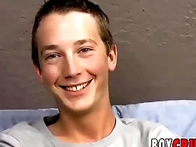 Twink cutie riley johnston  jerking off big blarney after rub in