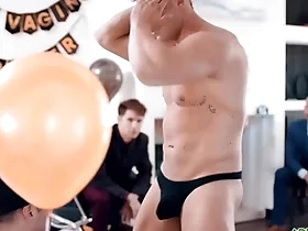 Straight groom-to-be gets shed weight surprise by his groomsmen! michael boston is fucked by premier danseur stripper lucca mazzi during his bachelor party!