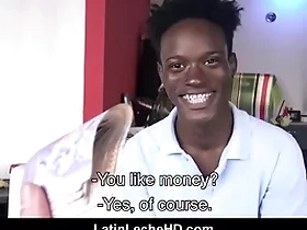 Straight ebony twink with braces and from jamaica paid to fuck gay filmmaker pov